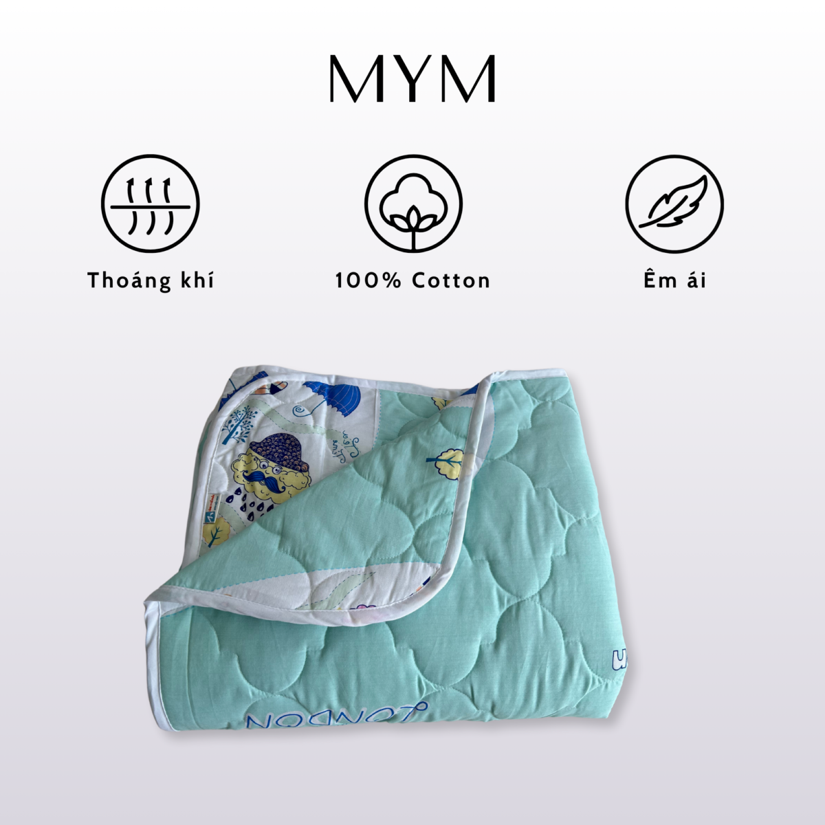 Chăn Cotton In Hoạ Tiết Mẫu 40