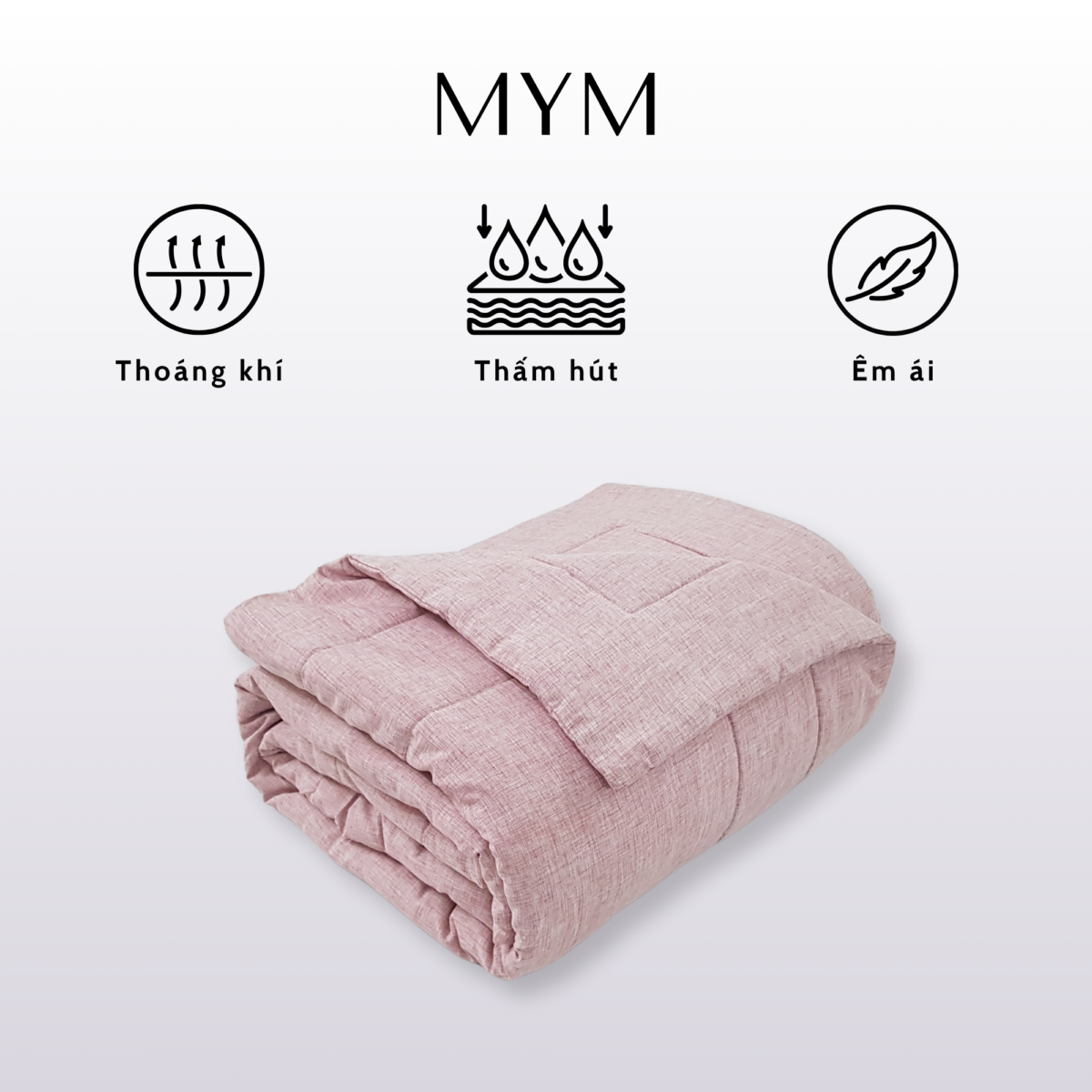 Chi tiết Chăn Chần Lanh Poly Màu 05