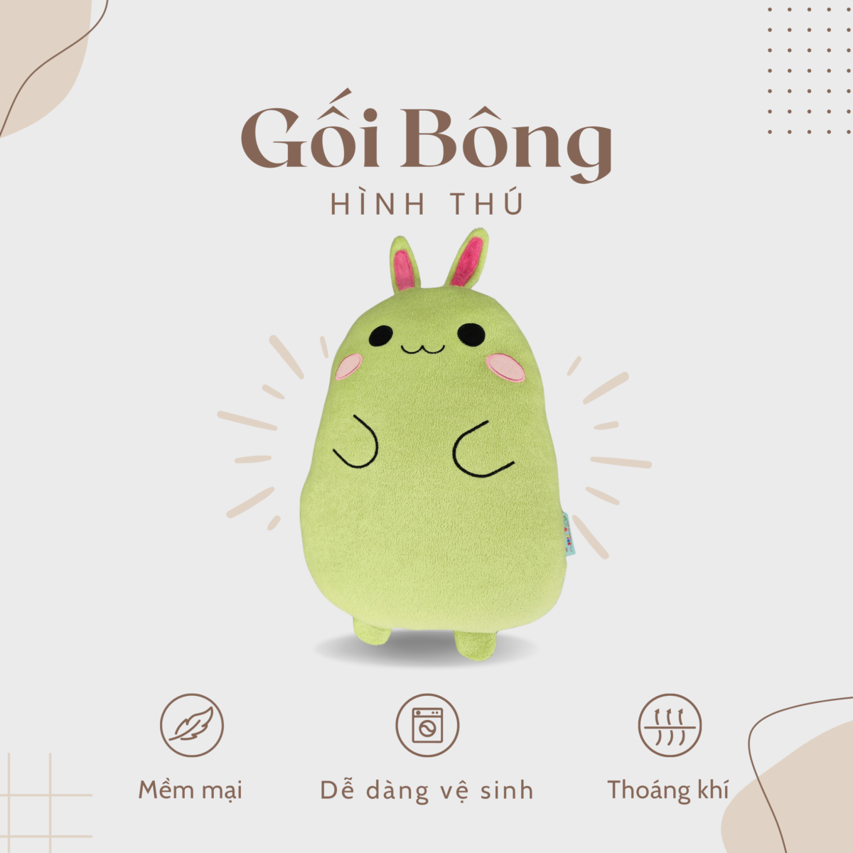 Gối 30x40cm Nỉ Lông Mẫu 01