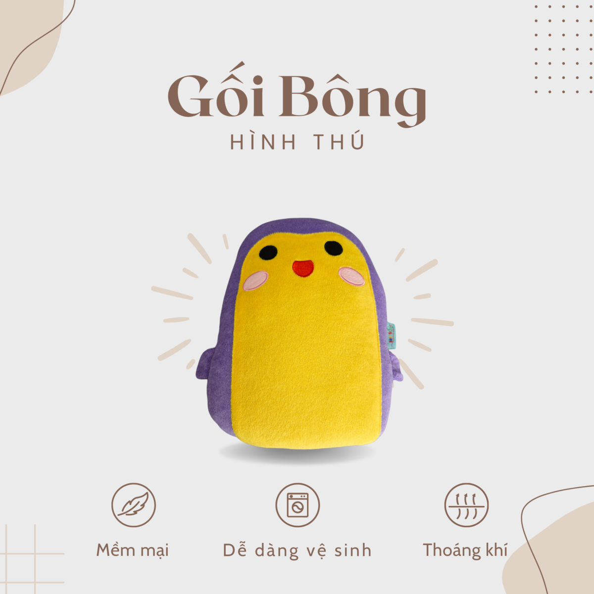 Gối 30x40cm Nỉ Lông Mẫu 04