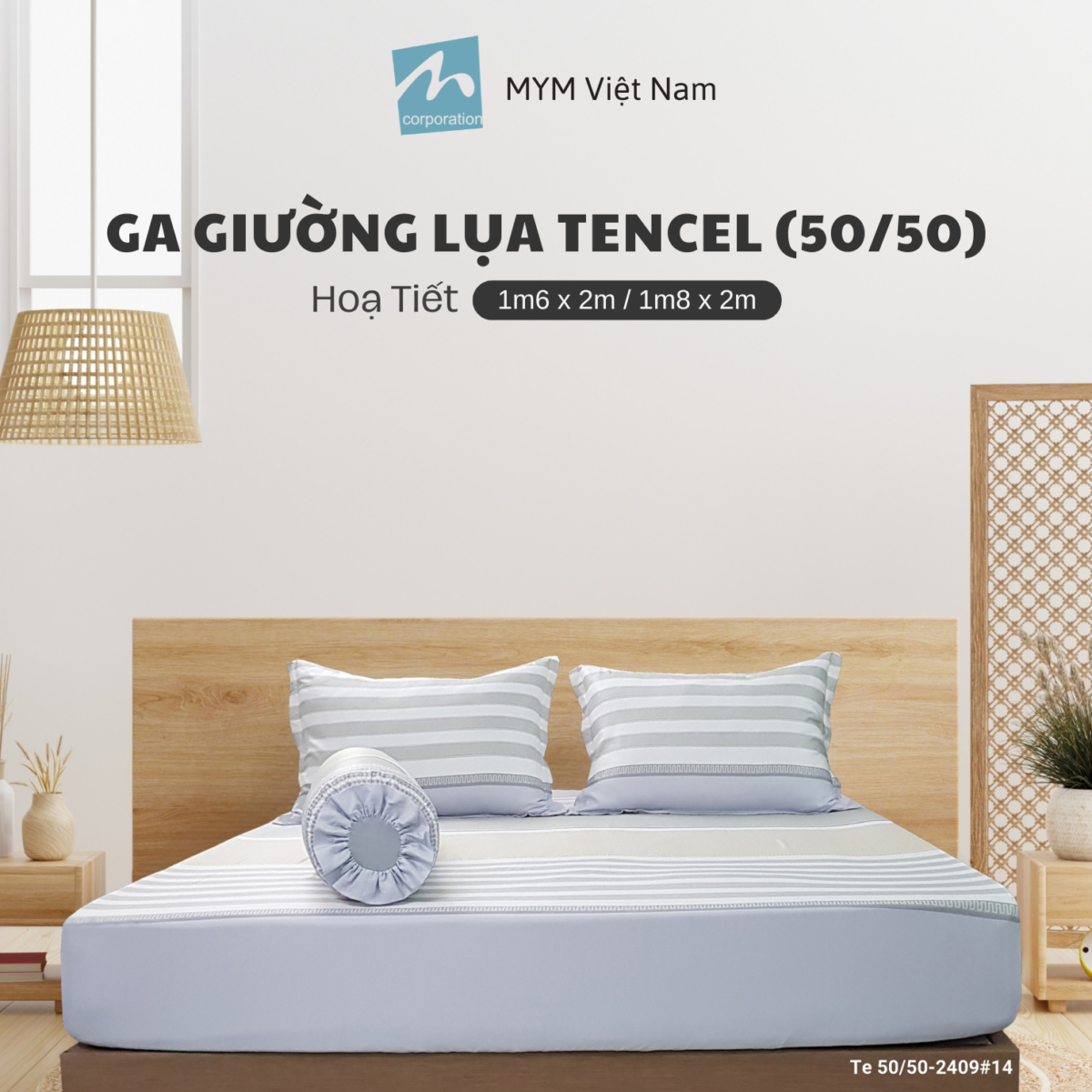Bộ Ga Giường Tencel 50_50 Mẫu 14