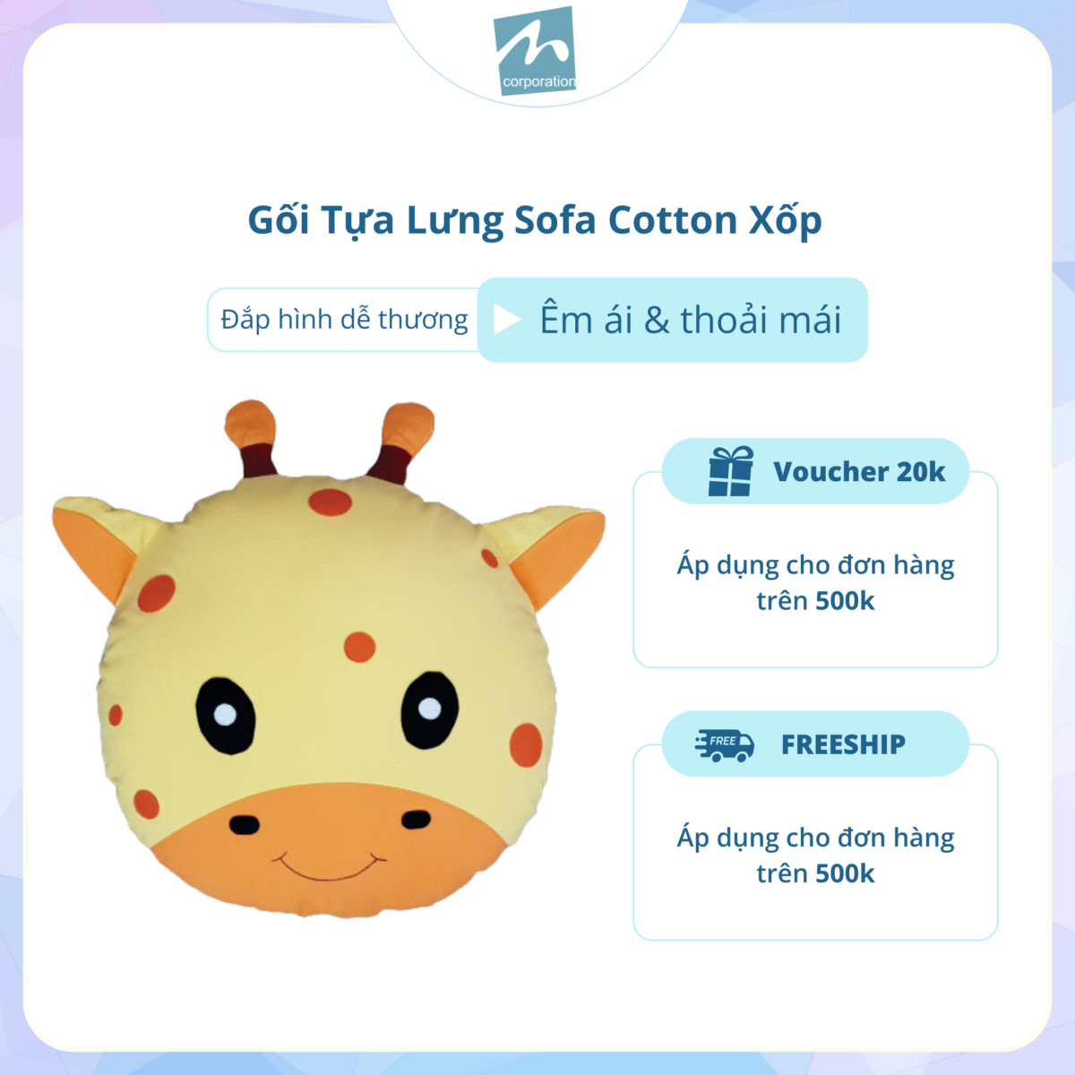 Gối Tựa Trang Trí Sofa Phối hình Hưu Cao Cổ